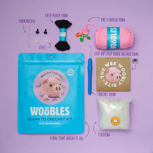 WOobles - Bacon the Pig Crochet Kit