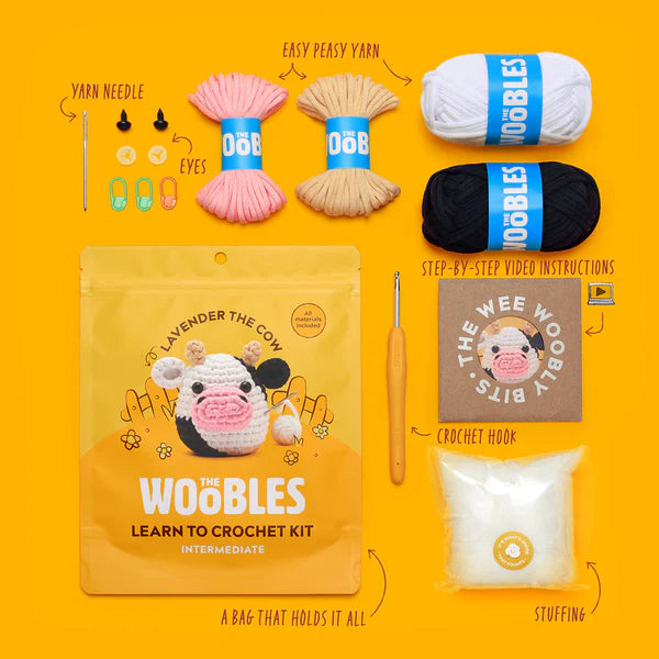WOobles - Lavender the Cow Crochet Kit