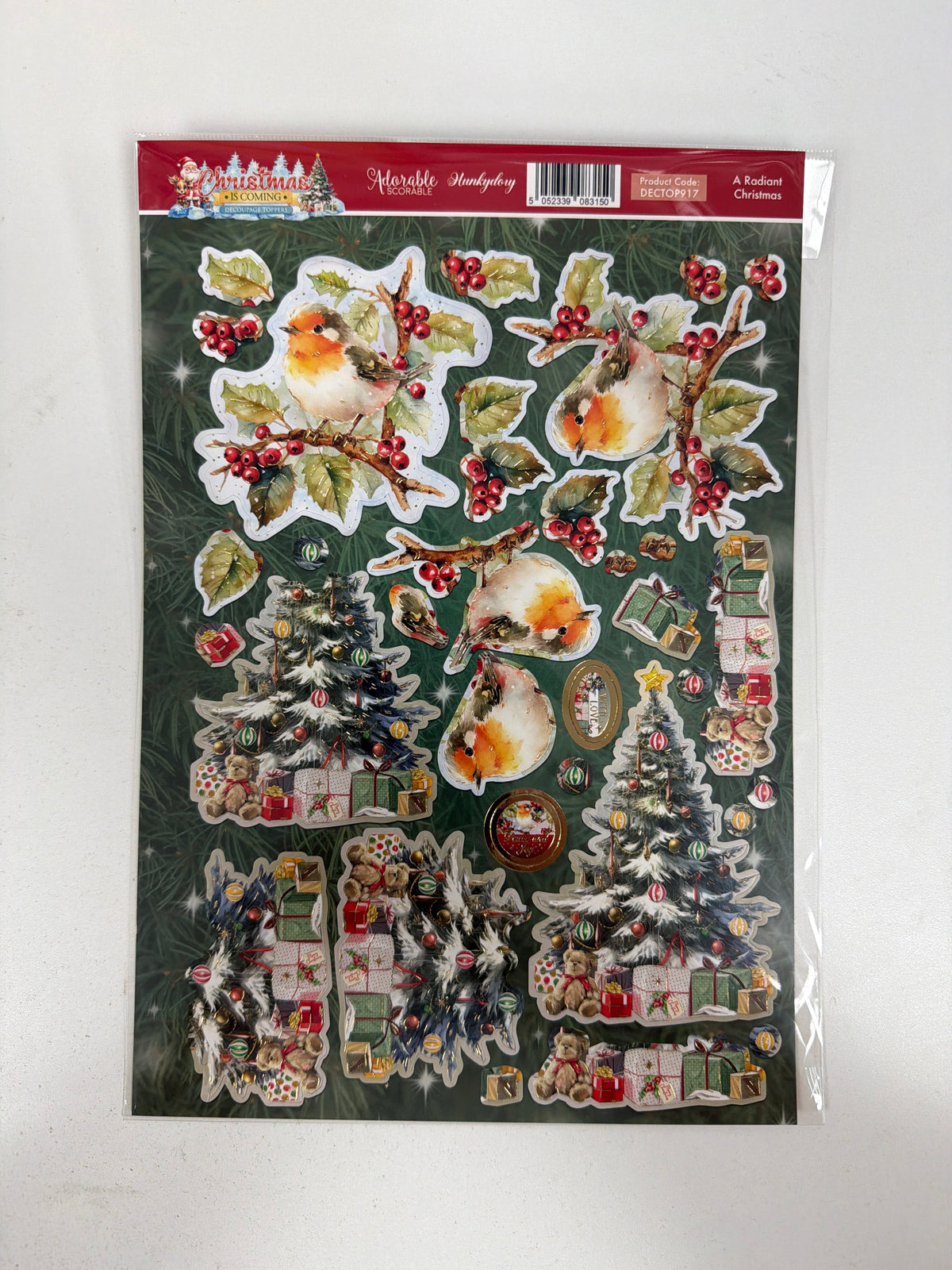 Hunkydory Christmas Decoupage Toppers - A Radiant Christmas