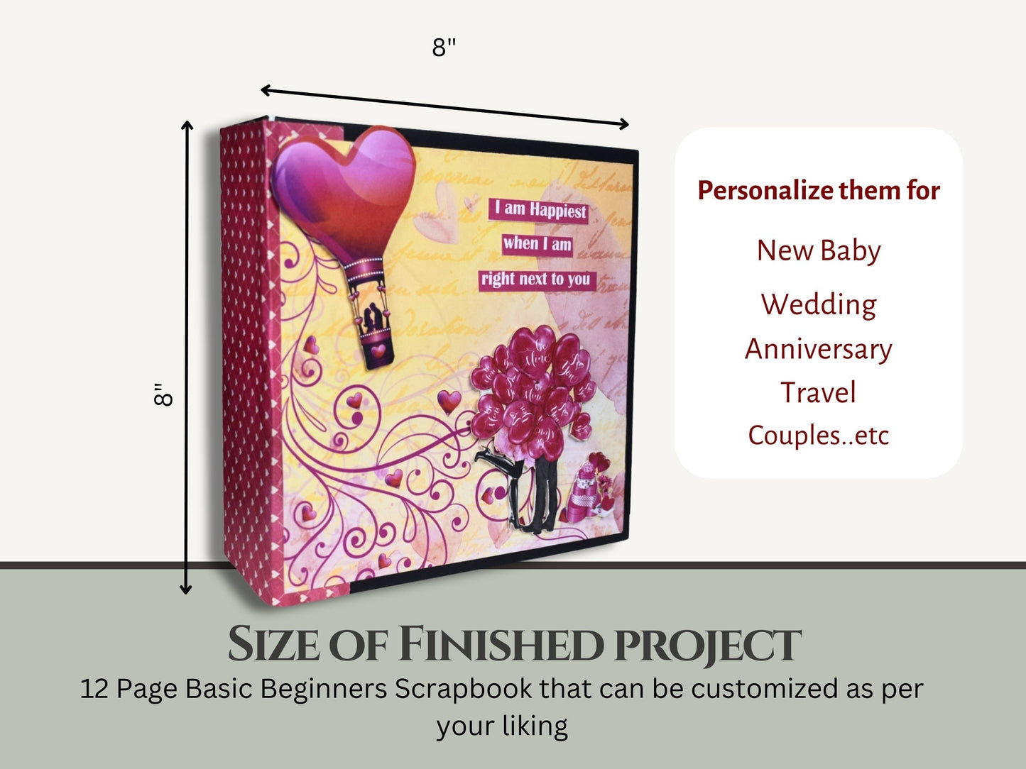 CrafTreat Scrapbook Blanks - Basic 8x8 - White