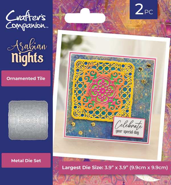 Arabian Nights Metal Dies 2 Piece - Ornamented Tile