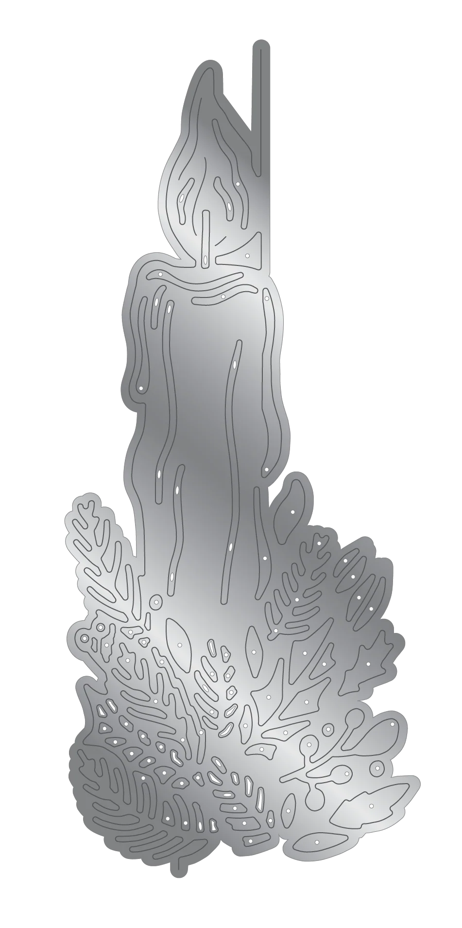 Christmas by Candlelight Metal Die Set - Traditional Candle