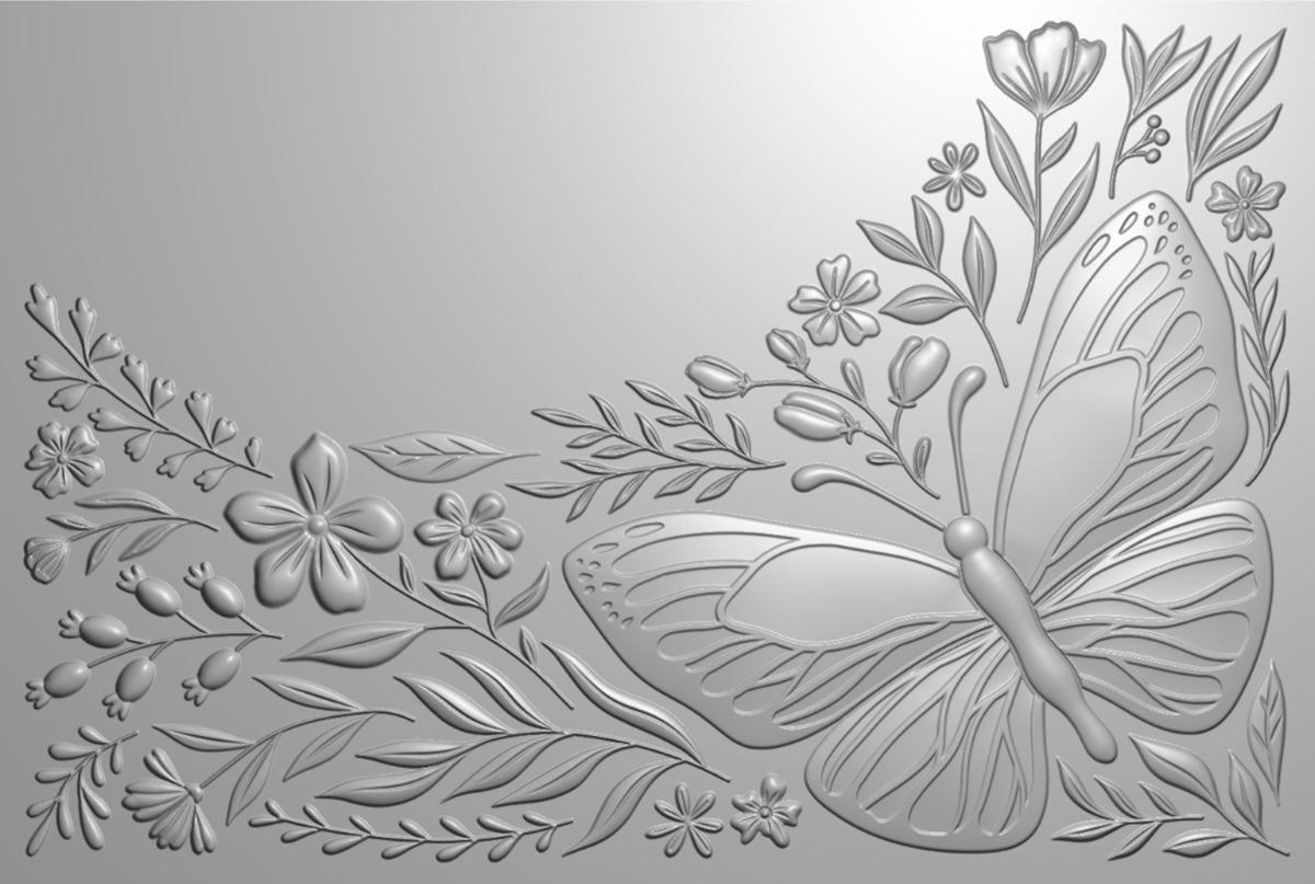 Crafter's Companion 6"x4" 3D Embossing Folder - Beautiful Butterfly
