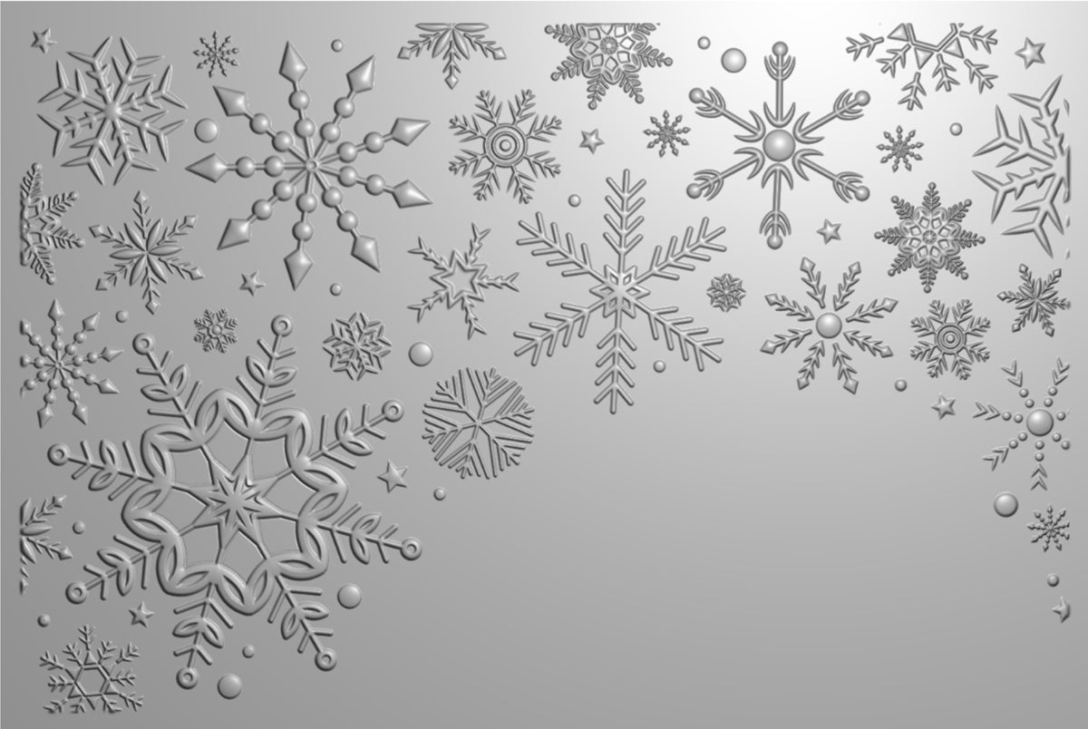 Crafter's Companion 6"x4" 3D Embossing Folder - Sparkling Snowflakes