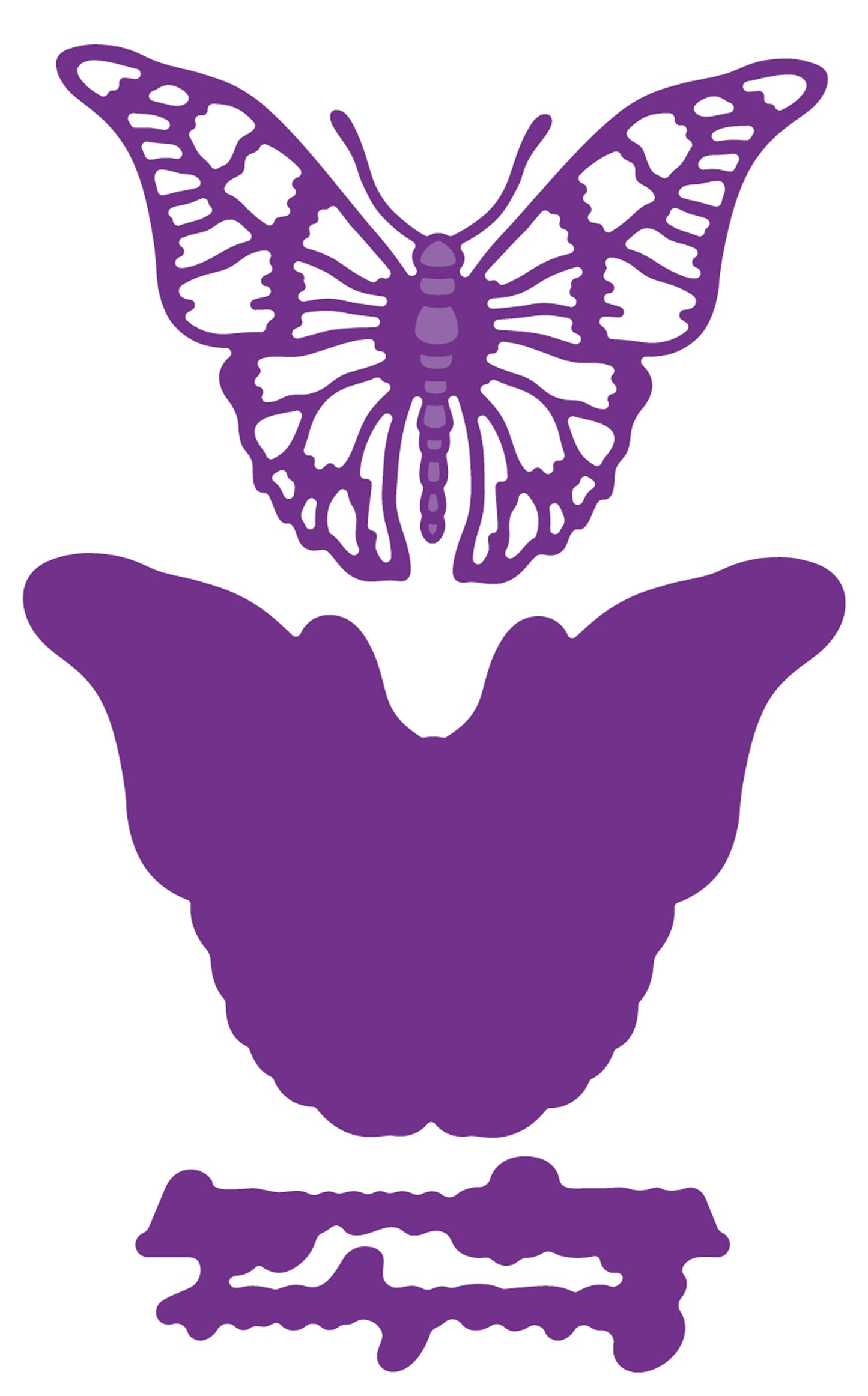 Crafter's Companion 3D Embossing Folder, Metal Die & Acrylic Stamp - Splendid Butterflies