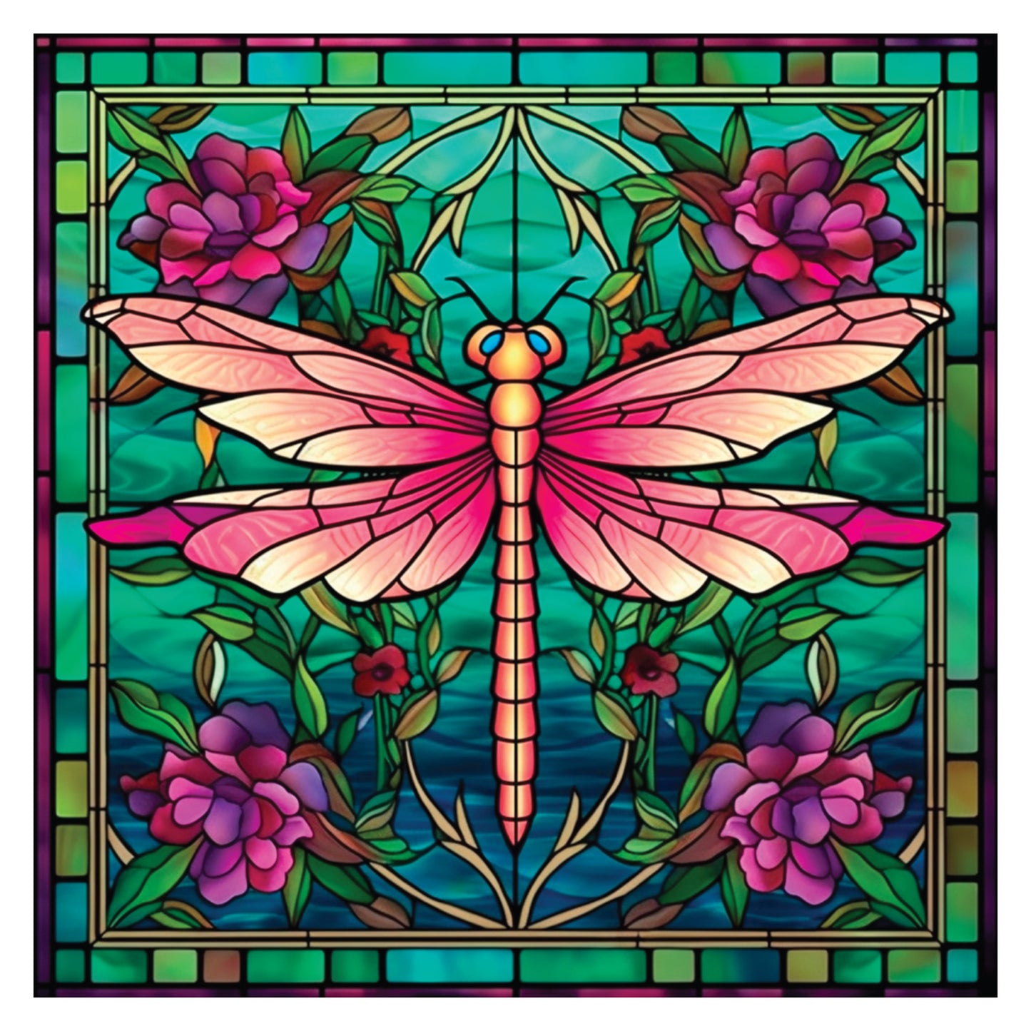 Crafter’s Companion Printed Acetate - Stained Glass Effect Squares