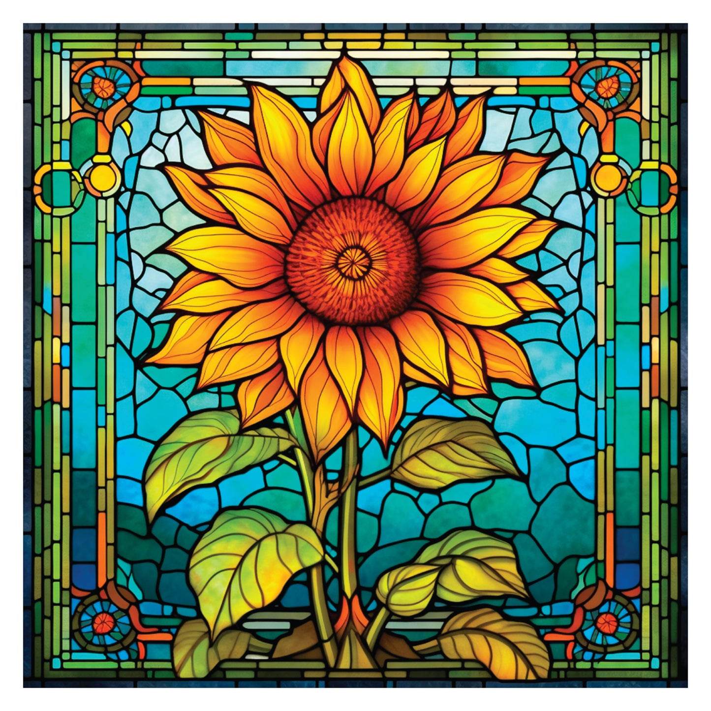 Crafter’s Companion Printed Acetate - Stained Glass Effect Squares