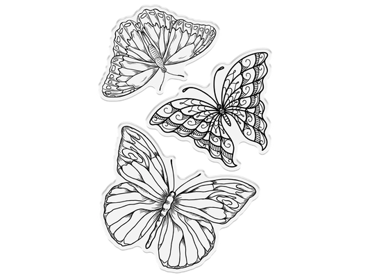 Crafter's Companion Clear Acrylic Stamp - Beautiful Butterflies