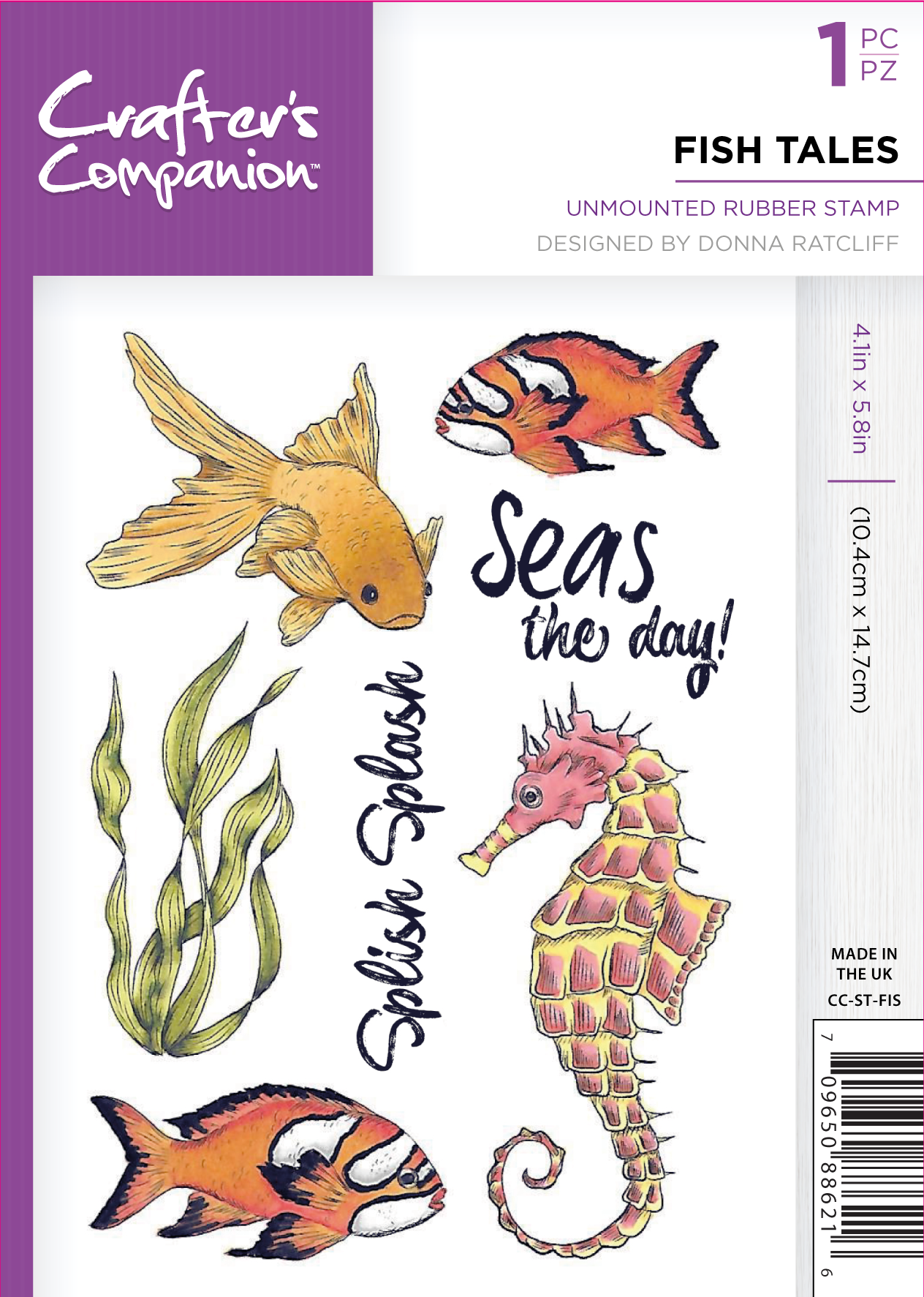 CC - Clear Acrylic Stamps - Fish Tales