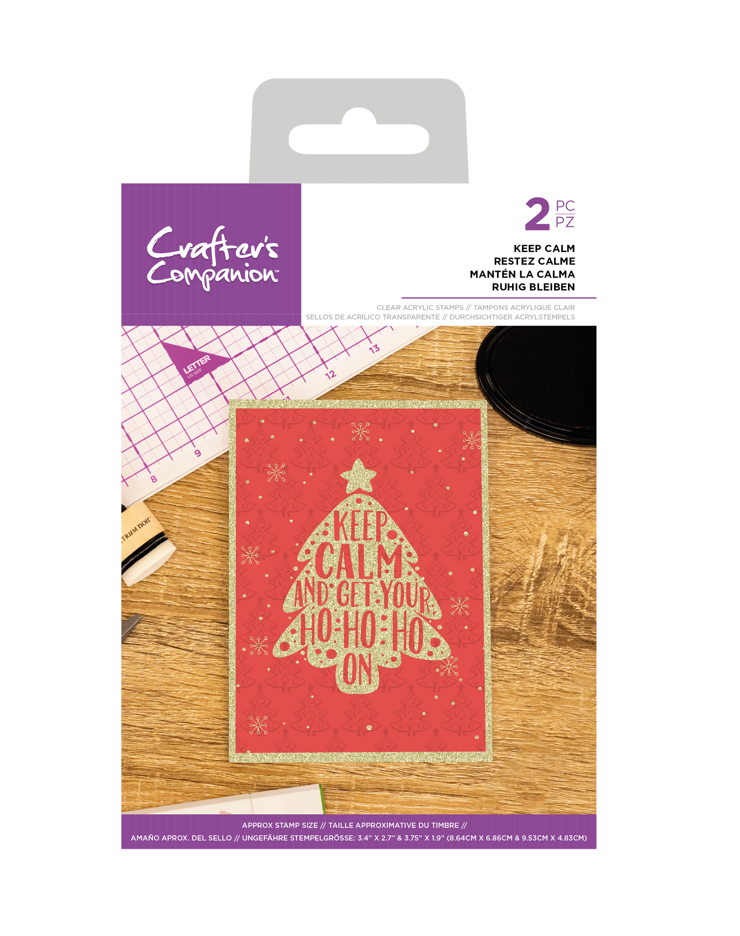 Crafters Companion Clear Acrylic Stamps - Keep Calm