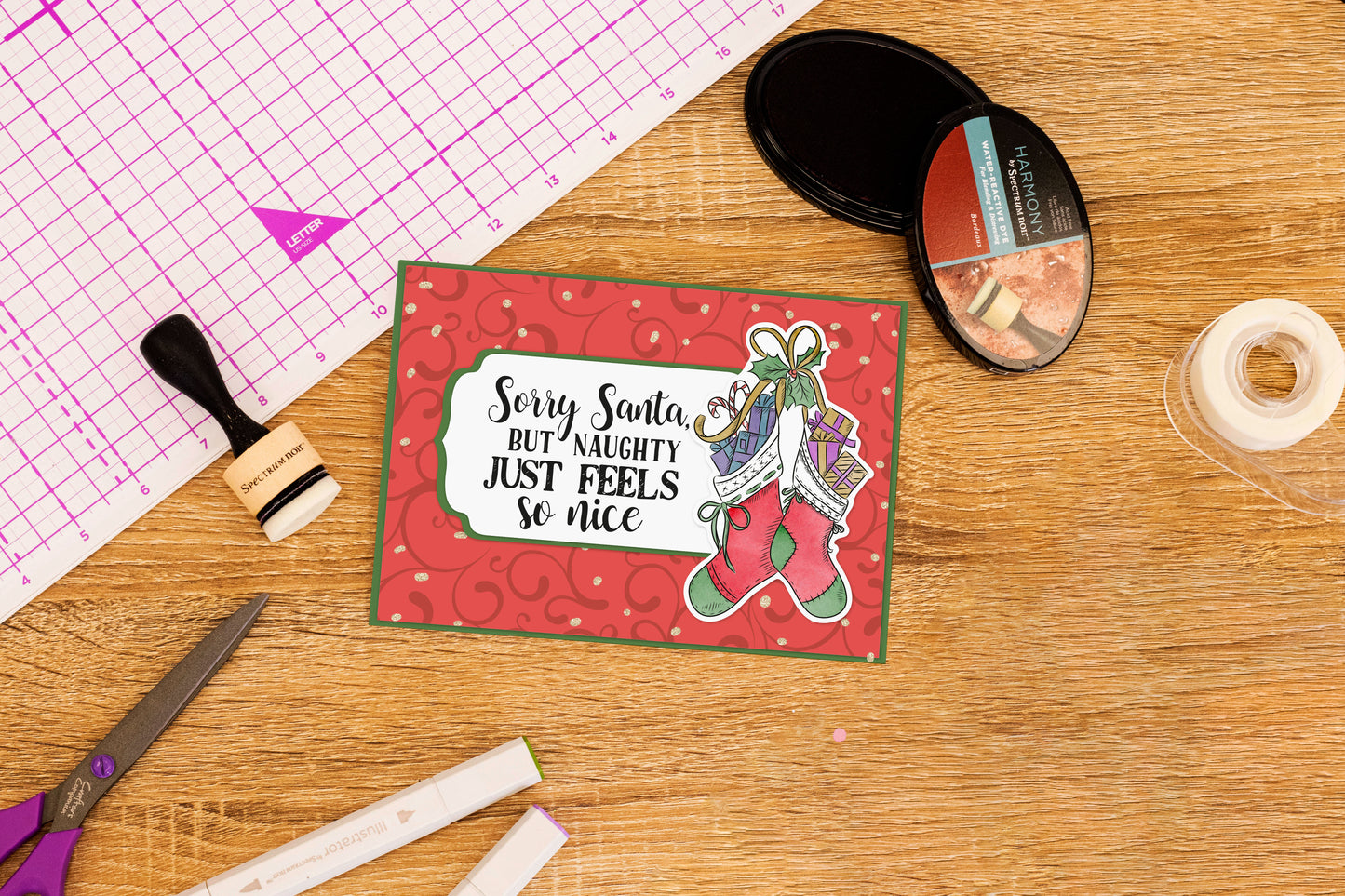 CC - Clear Acrylic Stamps - Sorry Santa