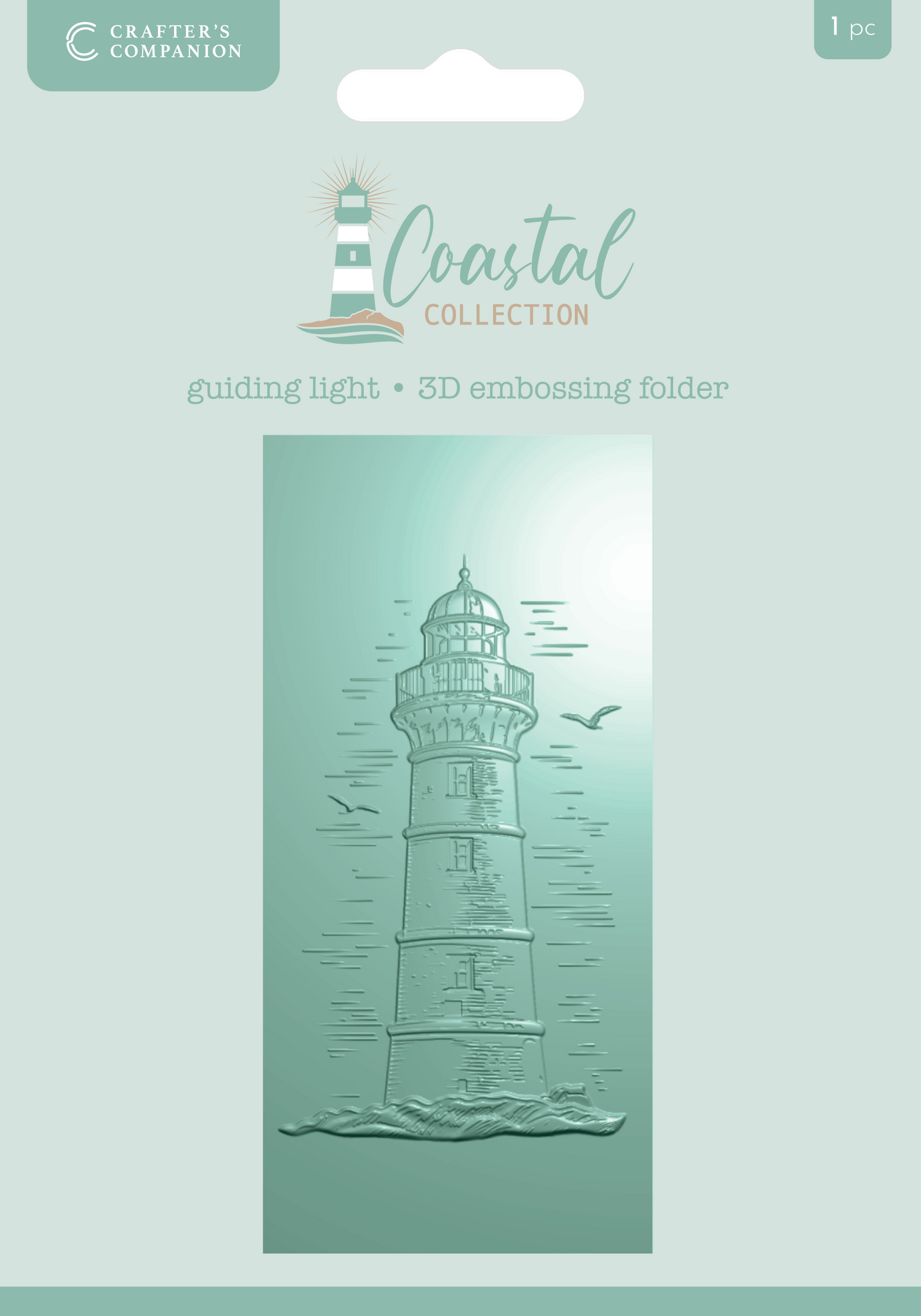 Crafter’s Companion Coastal Collection 3D Embossing Folder 2.75”x5.75” - Guiding Light