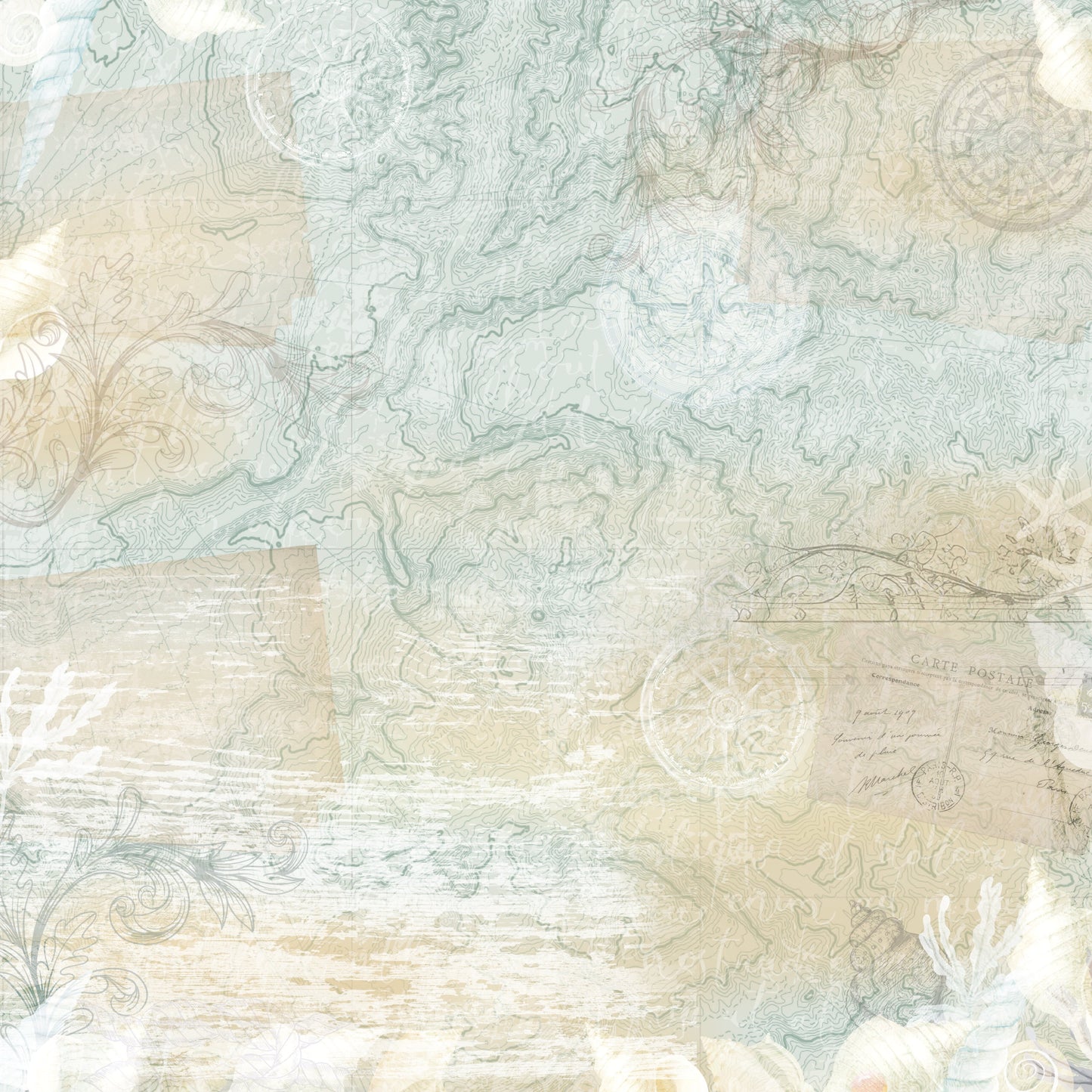 Crafter’s Companion Coastal Collection 12”x12” Paper Pad