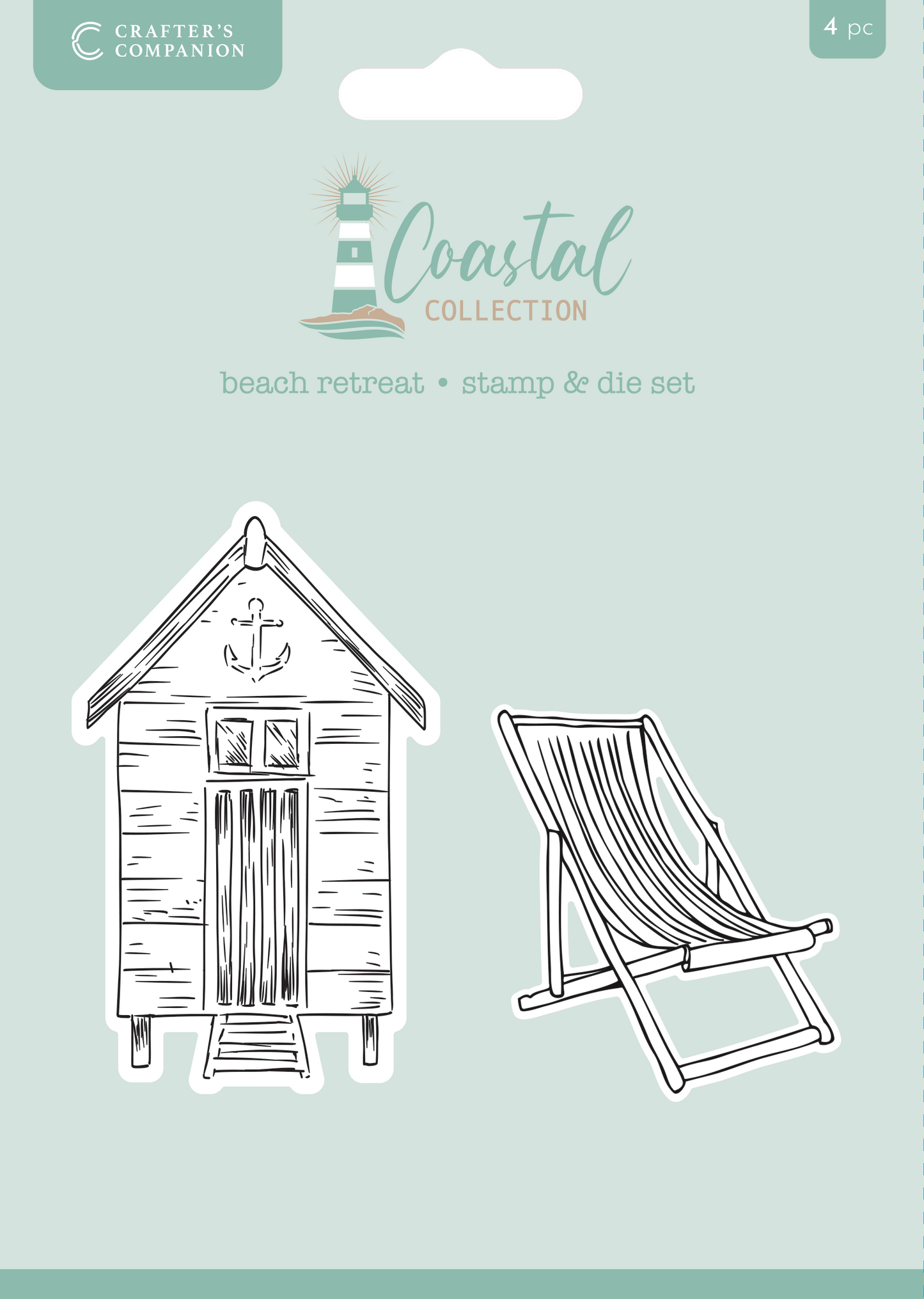 Crafter’s Companion Coastal Collection Stamp & Die - Beach Retreat