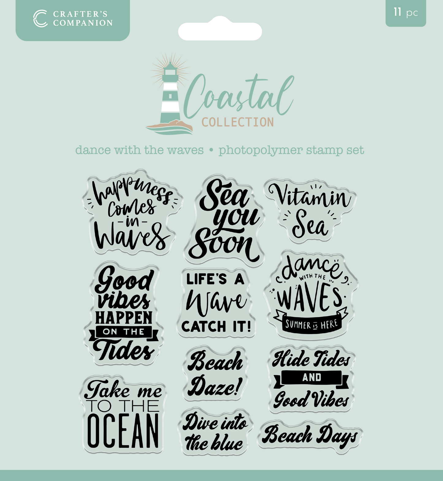 Crafter’s Companion Coastal Collection Photopolymer Stamp - Dance with the Waves