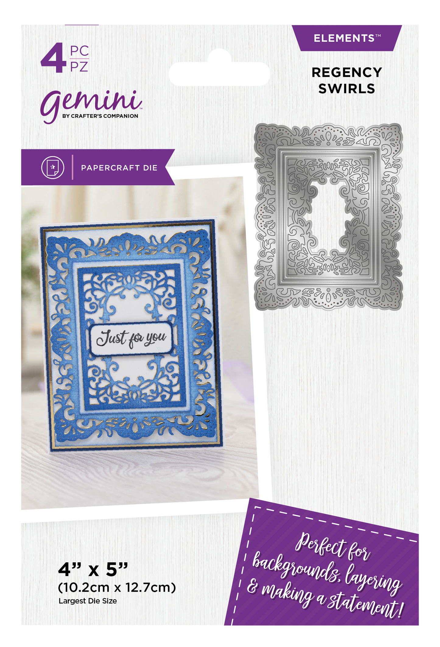 Crafters Companion - Die Cutting & Embossing - Regency Swirls