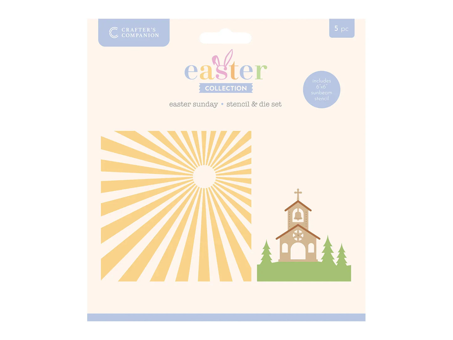 Crafter's Companion Easter Collection Metal Die & Stencil - Easter Sunday