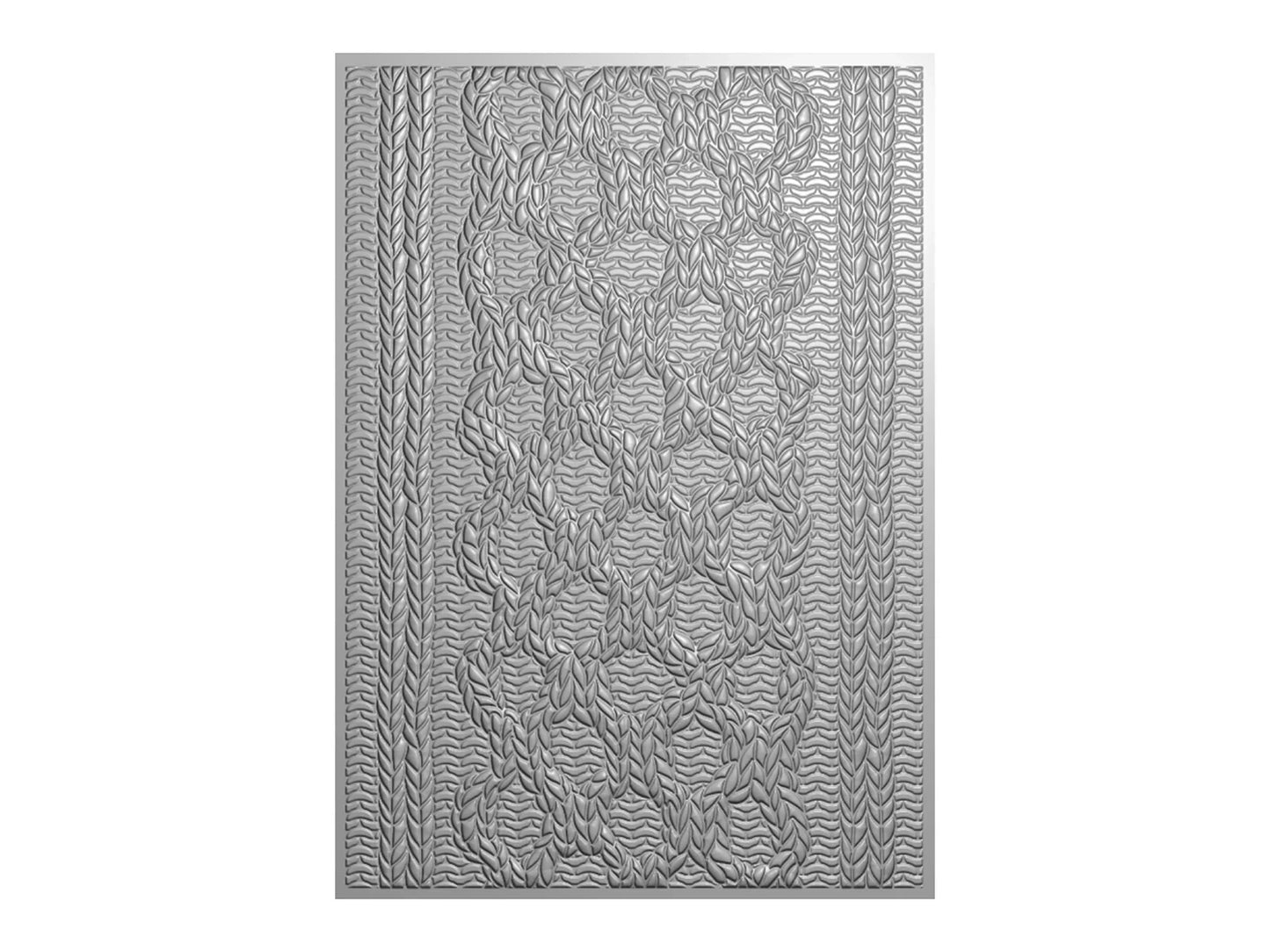 Crafter’s Companion 5″ x 7″ 3D Embossing Folder - Cable Knit