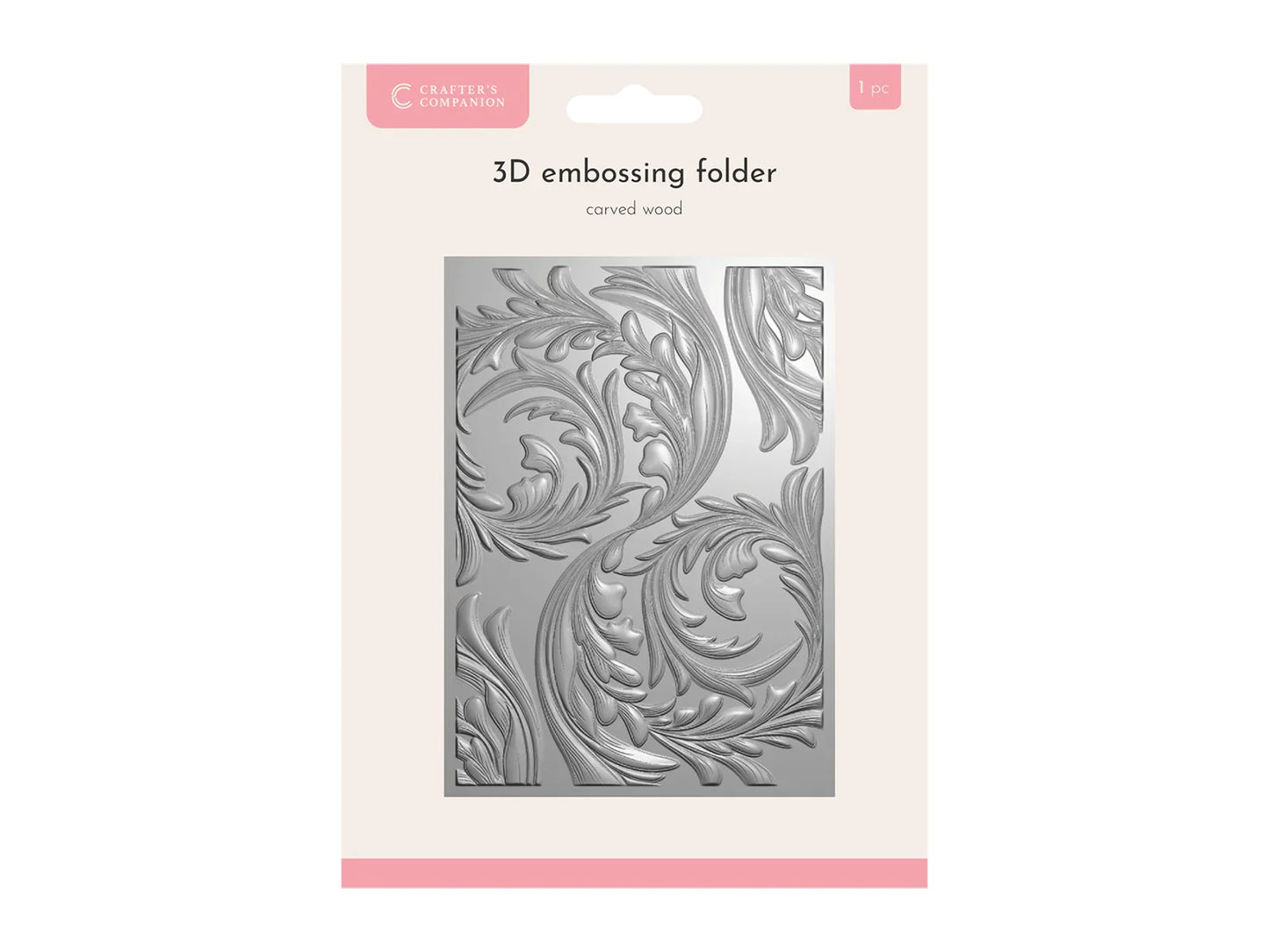 Crafter’s Companion 5″ x 7″ 3D Embossing Folder - Carved Wood