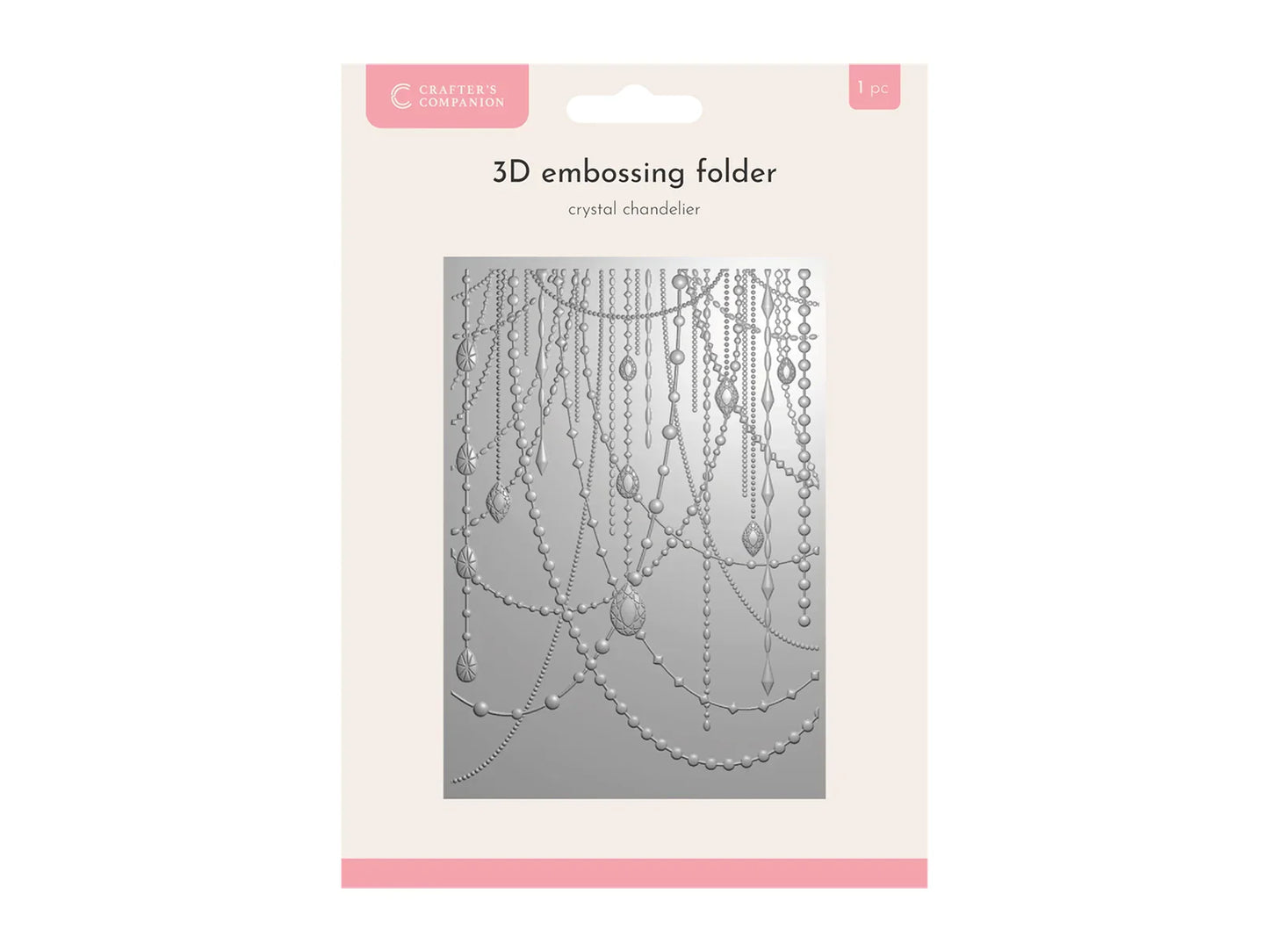 Crafter’s Companion 5″ x 7″ 3D Embossing Folder - Crystal Chandelier