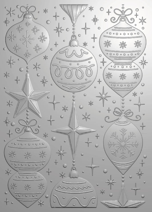 Crafter's Companion 3D Embossing Folder 5.5" x 5.5" - Dazzling Baubles