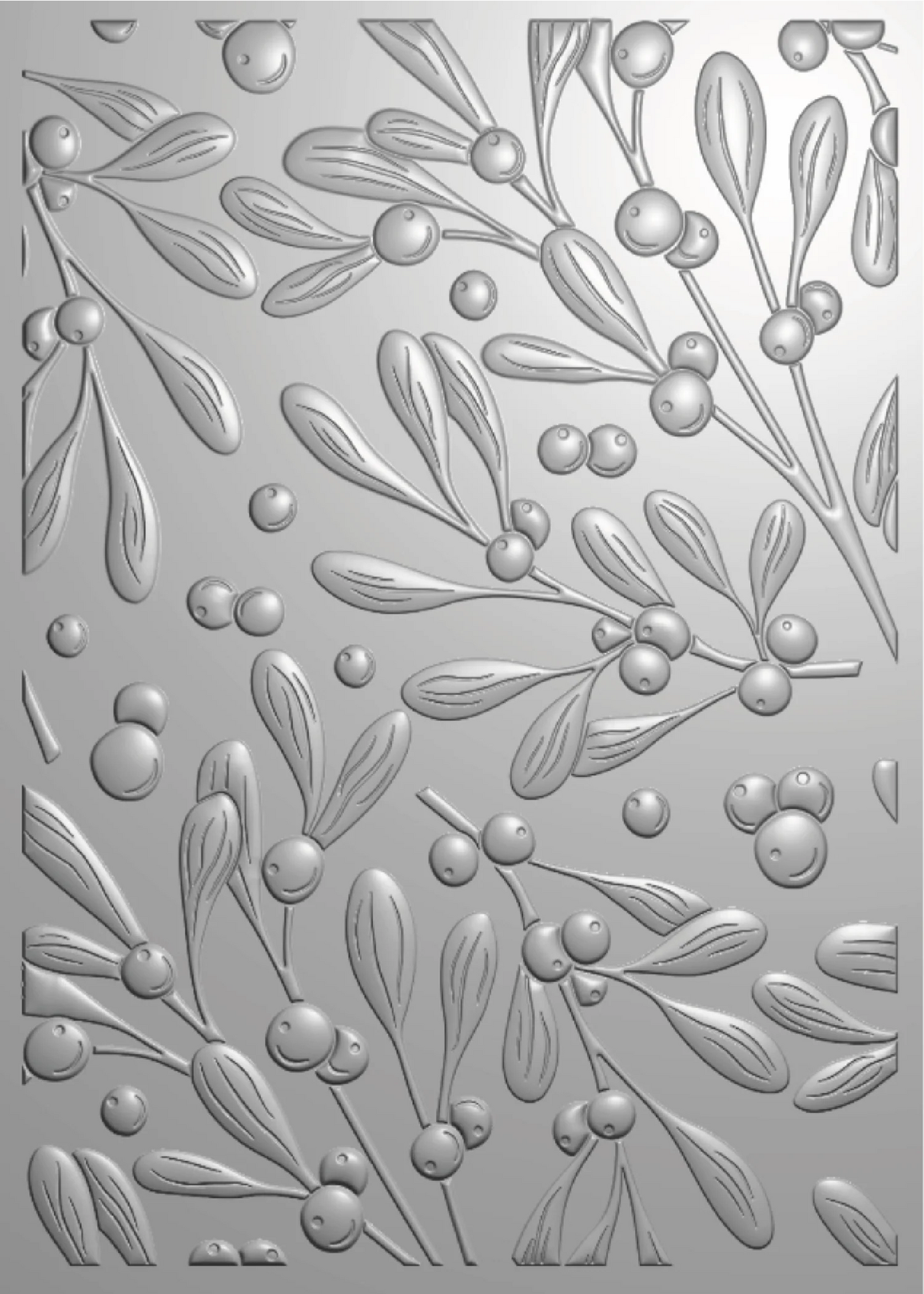 Crafter's Companion 3D Embossing Folder 5.5" x 7.5" - Elegant Mistletoe