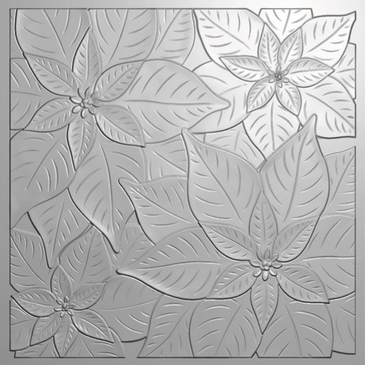 Crafter's Companion 3D Embossing Folder 5.5"x 5.5" - Christmas Poinsettia
