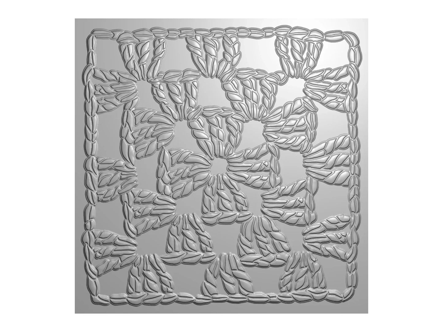 Crafter’s Companion 5.5″ x 5.5″ 3D Embossing Folder - Crochet