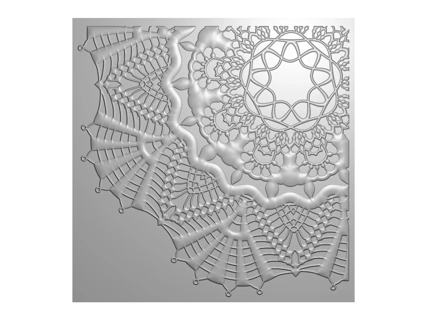Crafter’s Companion 5.5″ x 5.5″ 3D Embossing Folder - Lace Doily
