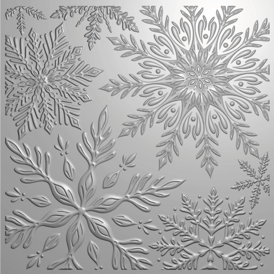 Crafter's Companion 3D Embossing Folder 5.5' x 5.5" - Stylish Snowflakes
