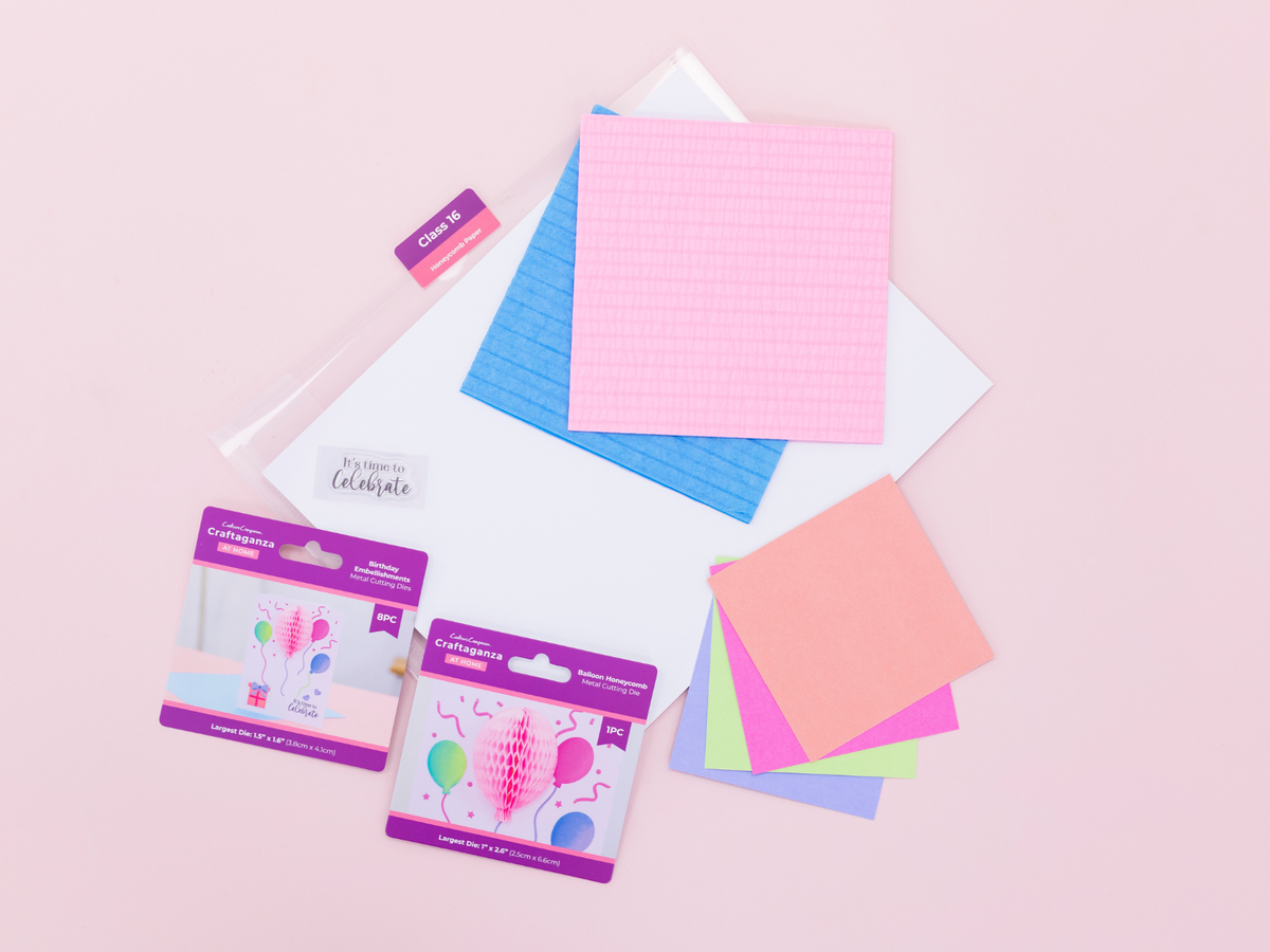 *Class - 0500 - Craftaganza at Home: Pearl Drops & Stenciling, 3D Bouquet Card & Honeycomb Card (Classes 14, 15 & 16)