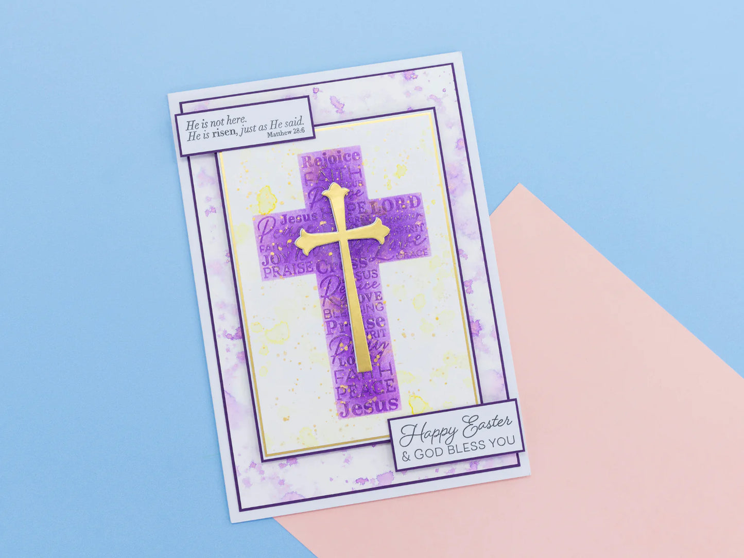 Crafter's Companion Easter Collection 6"x4" 2D Embossing Folder & Metal Die - Easter Blessings