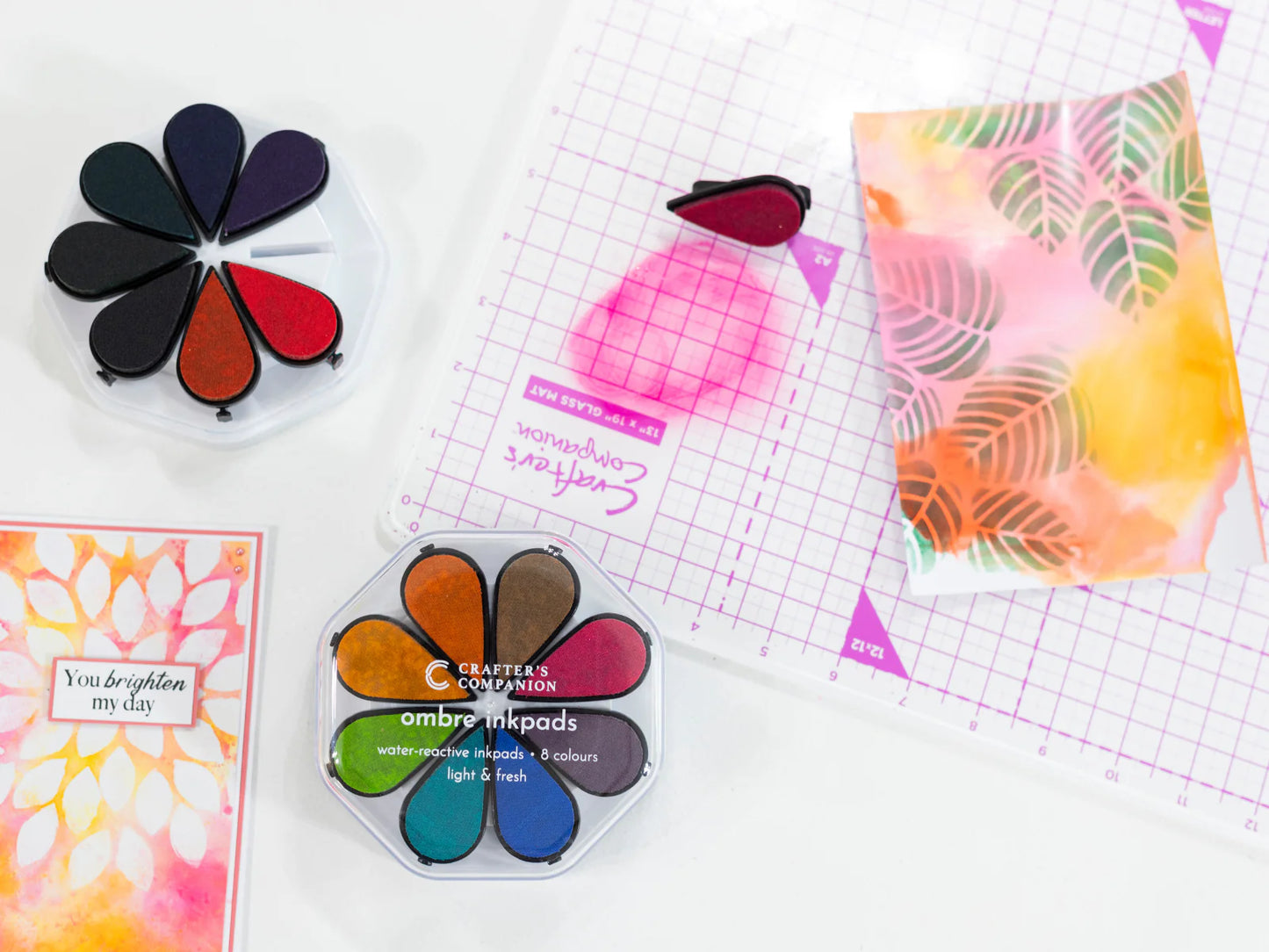 Crafters Companion Water Reactive Ombre Inkpads - Light and Fresh