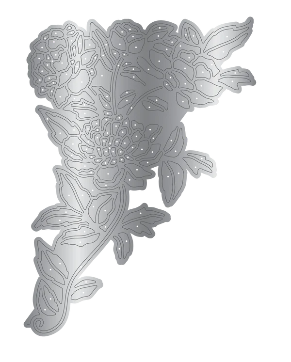 Crafter's Companion Metal Die Edgeable - Delightful Peonies