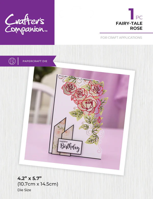Crafter's Companion Metal Die Edgeable - Fairy-tale Rose