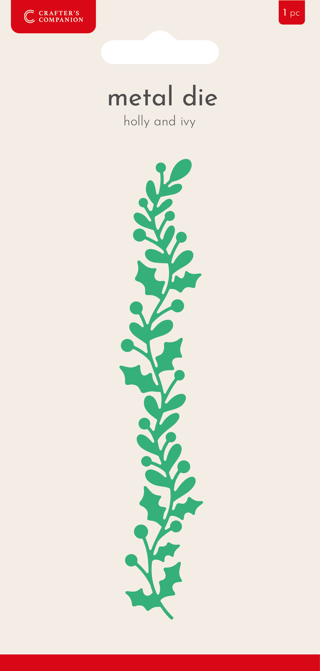 Crafter's Companion Metal Die - Holly and Ivy