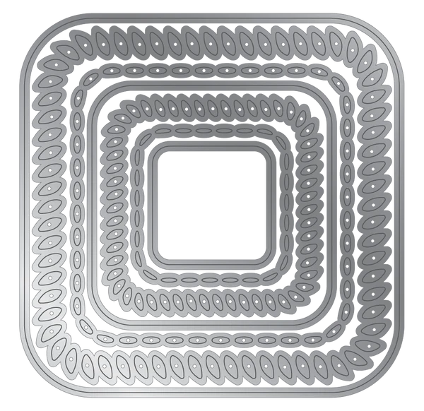 Crafter's Companion Metal Dies Elements - Decorative Nesting Squares