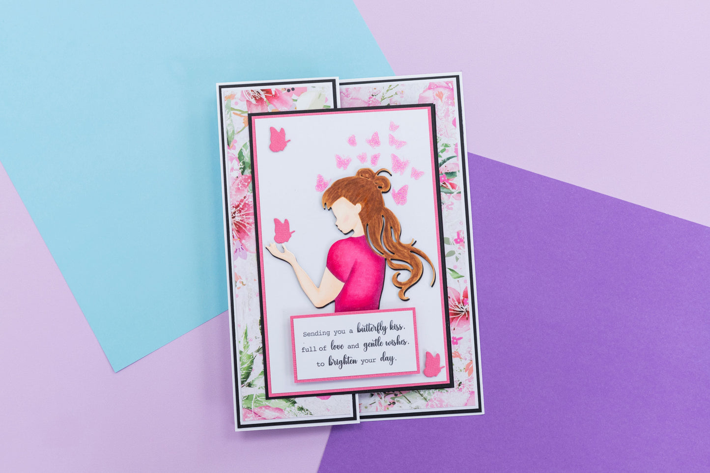 Crafters Companion Metal Die, Stamp & Stencil Set - Butterfly Kisses