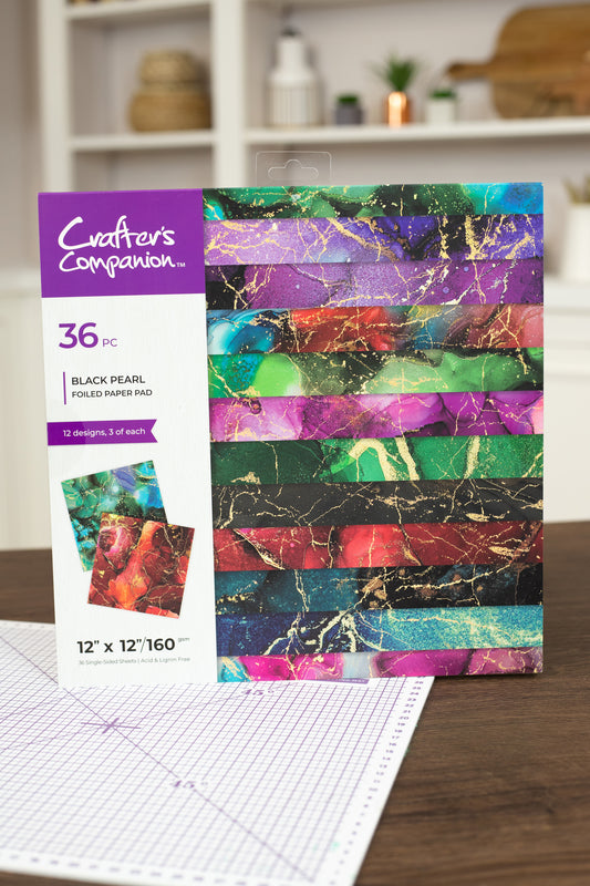Crafter’s Companion 12”x12” Paper Pad - Black Pearl