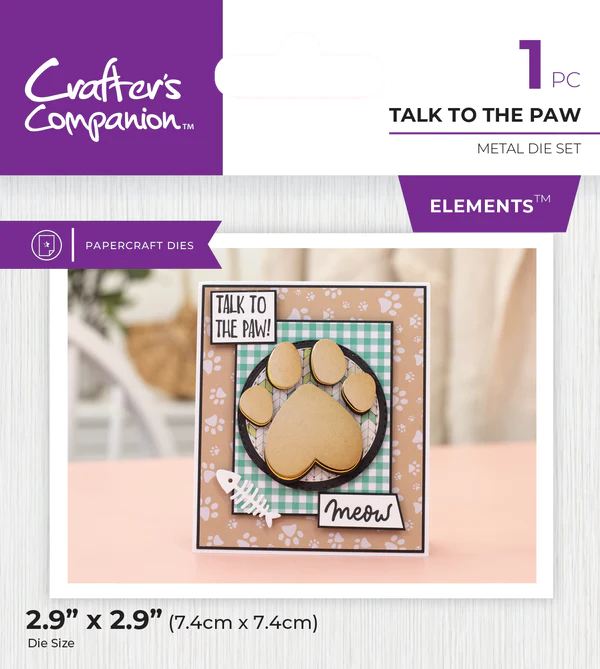 Crafter's Companion Pets Rule Metal Die - Talk to the Paw