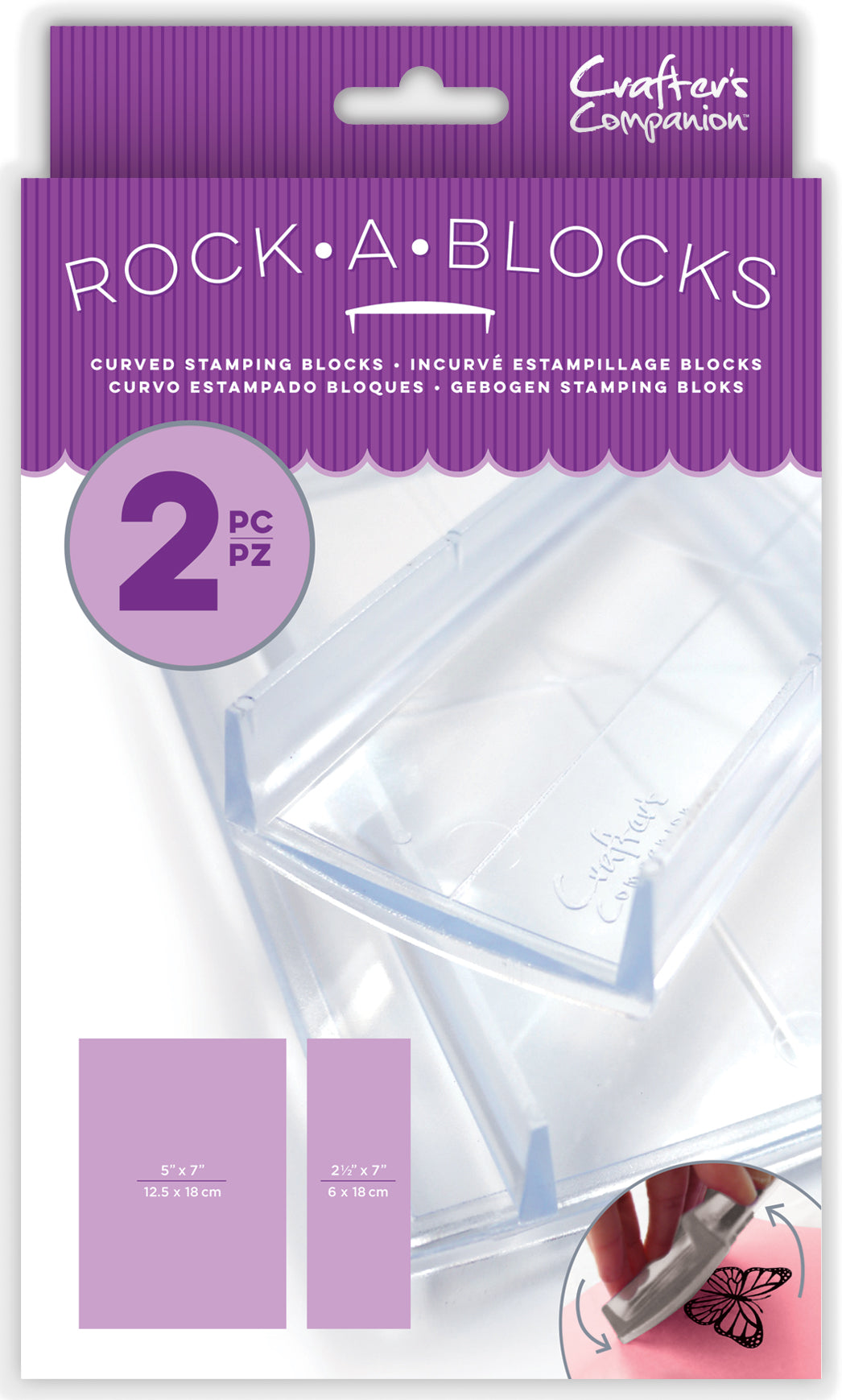 Crafter’s Companion Clear Rock-A-Blocks - Set of 2 Stamping - Blocks