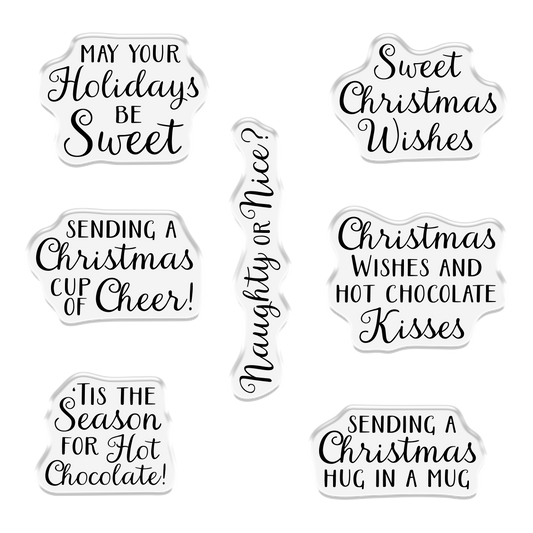 Crafters Companion Stamp & Die - Hot Chocolate