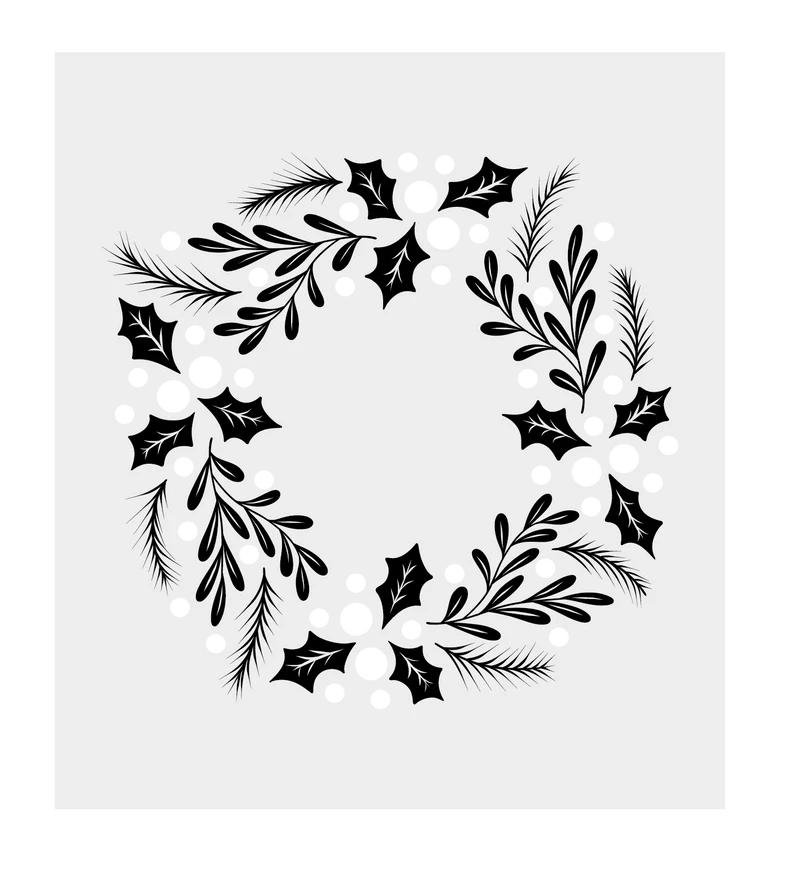 Crafter's Companion Stamp, Die and Stencil Set - Wreath