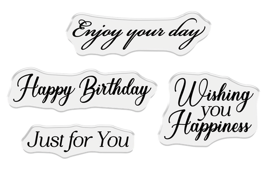 Crafter's Companion Stamp and Die Set - Wishing You Happiness