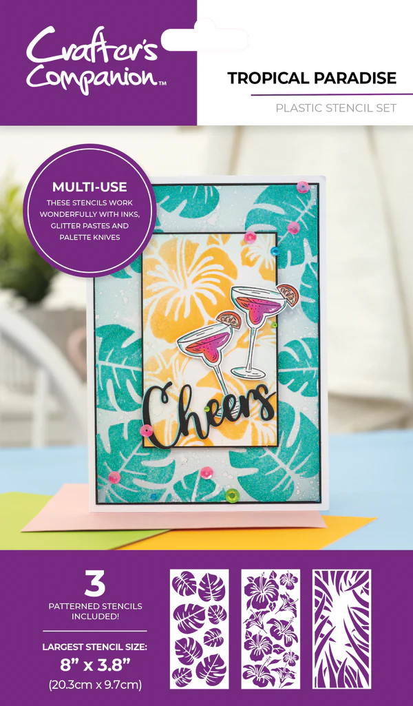 Crafter's Companion Stencils - Tropical Paradise