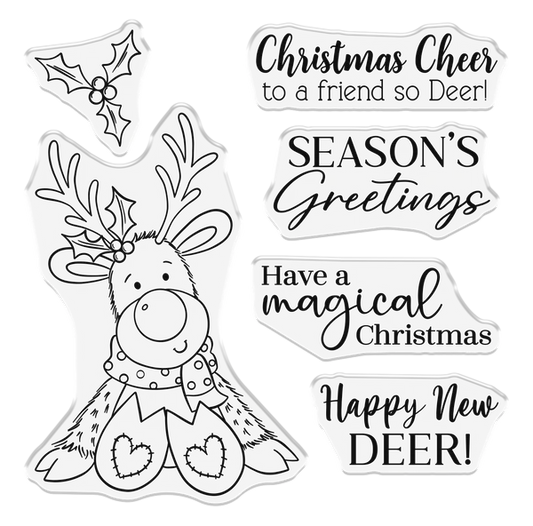 Crafter's Companion Photopolymer Stamp - Happy New Deer