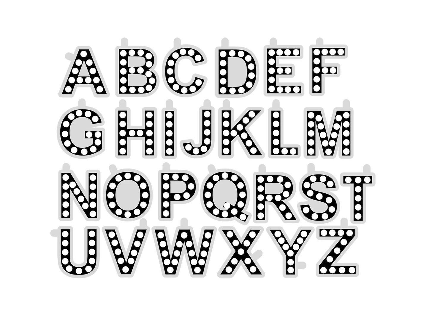 Crafter's Companion Photopolymer Stamp & Stencil Set - Alphabet