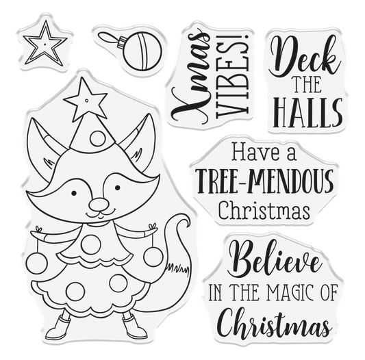 Crafter's Companion Photopolymer Stamp - Tree-mendous Fox