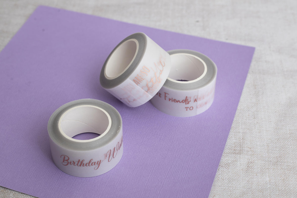 Crafters Companion Vellum Wash Rolls - Rose Gold Sentiments