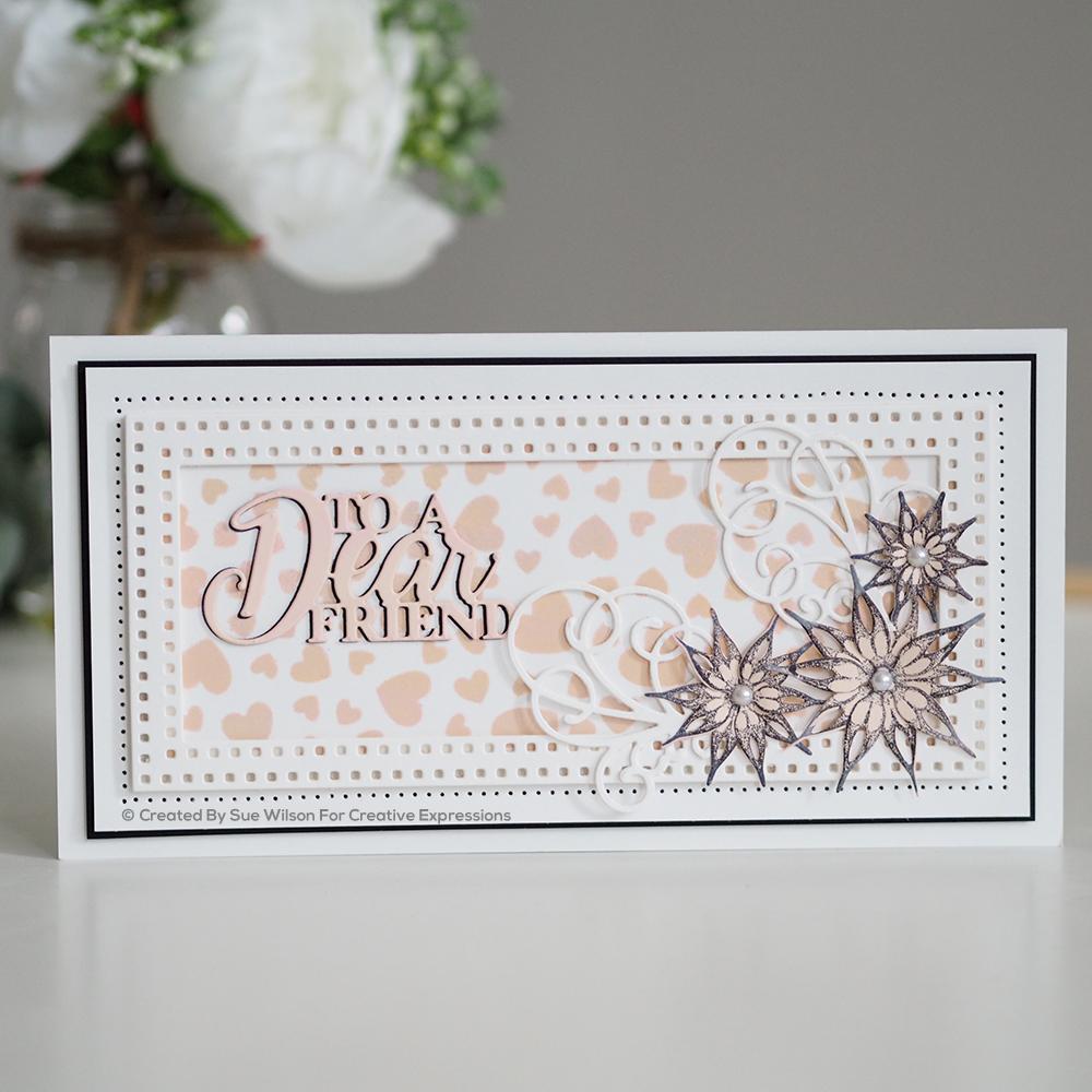 Sue Wilson Slimline Decorative Squared Rectangles Craft Die